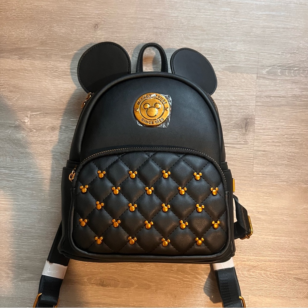Disney Black and Gold Mickey Mouse Backpack - Picture 6 of 8